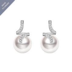 Material: 18K white gold, South Sea pearl, and diamond South Sea saltwater cultured pearl Size of pearl: around 10.0-11.0mm each, 2pcs Weight of Diamonds: 38 diamonds approx. 0.184 carats Handpicked of every pearl, only the top 1% of pearls are selected Handcrafted Sold as a pair Lifetime warranty Discount codes are not available for this product. Evening Pearl Earrings With Brilliant Cut In Diamond White, Luxury White Pearl Embellished Earrings, Elegant Akoya Pearl Diamond Earrings For Evening, Evening Sterling Silver Pearl Earrings With Diamond Accents, Diamond White Pearl Earrings For Formal Occasions, Luxury Cubic Zirconia Pearl Earrings For Formal Occasions, Formal Diamond White Pearl Earrings, Luxury Pearl Embellished Earrings For Formal Occasions, Elegant Diamond White Akoya Pearl Diamond Earrings