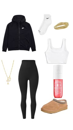 #schoolfitinspo School Basic Outfits, Comfy At Home Outfits, Middle School Fits, Outfit Flatlay, January Outfits, Comfy Outfit Ideas, Cute Aesthetic Outfits, At Home Outfits