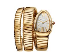 Serpenti Tubogas Watch 103648 | Bulgari Serpenti Tubogas Watch, Bulgari Watch, Bvlgari Serpenti, Golden Girl, Jewelry Lookbook, Rose Gold Bracelet, Yellow Gold Bracelet, Rose Gold Watch, Dream Jewelry