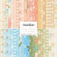 an assortment of multicolored paper with flowers and stripes