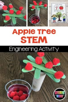 Apple Preschool Activities, Stem Engineering Activities, Apple Literacy, Preschool Apple Activities