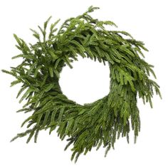 a close up of a wreath on a white background