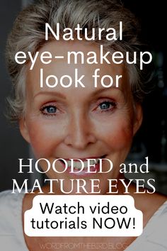 How to Apply Makeup to Hooded Eyes: The Best Tips and Tutorial Videos for 2022 - Word From The Bird Elegant Makeup For Hooded Eyes, Eyeliner On Older Women Eyes, Makeup For Gray Hair And Brown Eyes, Make Up For Women Over 60, Eye Makeup For 70 Year Old Women, Makeup For Saggy Eyelids, Hooded Eyeshadow Tutorial, Eye Makeup Older Women, Makeup For Women Over 60