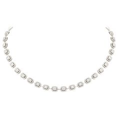 NECKLACE 18K White Gold Diamond 4.17 Cts/1120 Pcs TB 2.29 Cts/120 Pcs Classy Birthday Party, The Bling Ring, Diamond Necklace Designs, White Gold Necklace, Necklace For Her, White Gold Necklaces, Women Diamond, Bling Rings, Cute Necklace