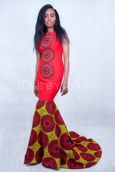 Oni African Mermaid dress African dress African print Prom Dress African, African Mermaid, African Aesthetic, Dress African Print, Dashiki Dress, Colour Fashion, Photoshoot Maternity, Long African Dresses, African Prom Dresses