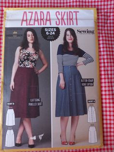 a sewing pattern for a women's dress and top with buttons on the front