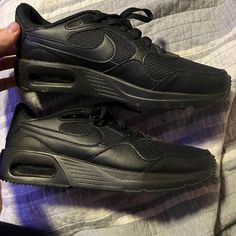 Black Nike Air Max 90 #AirMax Black Nike Air Max 90, Black Nike Air Max, Mens Nike Shoes, Black Nike, Nike Air Max 90, Black Nikes, Men's Sneakers, Air Max, Nike Air Max