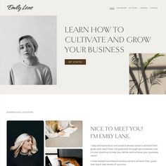 an image of a website page with the words, learn how to cultivate and grow your business