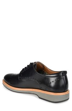 Broguing details add classic style to these modern derbies. Round brogue cap toe Lace-up Welting detail Leather upper, manmade sole Imported Thomas Vines, Nordstrom Rack, Derby, Dress Shoes Men, Oxford Shoes, Classic Style, Dress Shoes, Leather Upper, Nordstrom