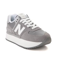 Womens New Balance 574+ Athletic Shoe - Shadow Grey / Raincloud | Journeys New Balance Sporty Platform Sneakers With Boost Midsole, Sporty New Balance Platform Sneakers With Boost Midsole, New Balance Sporty Platform Sneakers For Streetwear, New Balance Sporty High-top Platform Sneakers, Sporty New Balance Lace-up Platform Sneakers, New Balance Platform Sneakers For Sports With Branded Insole, New Balance Sporty Platform Sneakers For Sports, New Balance Low-top Platform Sneakers For Sports, Casual New Balance Platform Sneakers For Streetwear