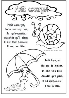 a coloring book page with an image of a snail and umbrella in the rain, it is