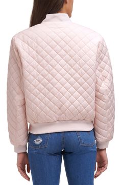 A plush high-pile fleece lining warms a diamond-quilted bomber jacket that'll be a go-to layering piece in your season-spanning wardrobe. Lined, with 100% polyester high-pile fleece 100% nylon Machine wash, tumble dry Imported Peach Blossom, Peach Blossoms, Womens Fleece, Diamond Quilt, Levis Women, Quilted Jacket, Layering Pieces, Nordstrom Rack, Levi's