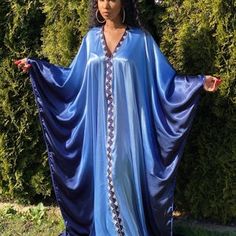 Ombre Print Kaftan Dress. African Fashion. Morocco kaftan | Etsy Flowy Summer Abaya, Summer Flowy Long Sleeve Abaya, Summer Long Sleeve Flowy Abaya, Flowy Long Sleeve Summer Abaya, Summer Festival Abaya With Long Sleeves, Blue Tunic Maxi Dress For Eid, Spring Long Kaftan Dress, Bohemian Abaya For Eid Vacation, Bohemian Abaya For Vacation And Eid