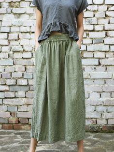 How To Make Midi Skirt, Summer Skirt With Pockets In Relaxed Fit, Summer Skirt With Pockets And Relaxed Fit, Summer Tiered Maxi Skirt With Pockets, Solid Color Relaxed Fit Lined Maxi Skirt, Green Pleated Waist Summer Bottoms, Green Summer Bottoms With Pleated Waist, Solid Color Tiered Skirt With Pockets, Solid Color Relaxed Fit Full Skirt