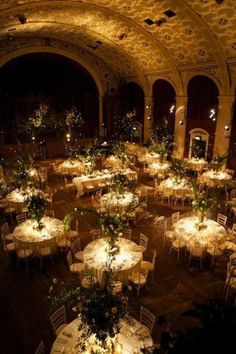 tables and chairs are set up for an event