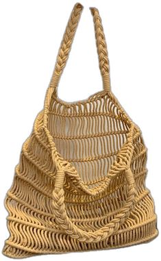 BagForLove - Chic Crochet Bag with Minimalist Hollow Out Design Spring Macrame Shoulder Bag For Daily Use, Spring Macrame Bag For Daily Use, Spring Macrame Bags For Daily Use, Casual Macrame Shopping Bags, Chic Macrame Rectangular Shoulder Bag, Everyday Beige Macrame Shoulder Bag, Chic Rectangular Macrame Shoulder Bag, Beige Macrame Shoulder Bag For Everyday Use, Spring Macrame Tote Shoulder Bag