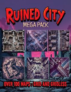 ruined city mega pack over 100 maps, grid and gridles for the next game