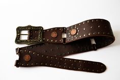 width 2 1/2 inches (6.5 centimeters), minimum size 33 inches (85 cm) maximum 37 inches (94 cm) Anna biagini, leather belt, brown belt, wide belt, size 85, anna biagini, italy belt, bogem belt, boho belt, big buckle, belt with buckle Brown Leather Steampunk Corset Belt, Bohemian Antique Belt Buckles For Festivals, Antique Brown Belt Buckle For Festival, Brown Antique Buckle Belt Buckles For Festival, Adjustable Vintage Corset Belt, Adjustable Vintage Corset Belt With Removable Feature, Adjustable Brown Corset Belt With Matching Belt, Vintage Brown Corset Belt With Belt Loops, Bohemian Brown Belt Buckles For Festival