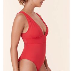 Best Selling Mykonos Swimsuit By Andie Swim. Full Back Coverage. Deep V With Wide Shoulder Straps. Removable Padding. Nice Compression For Flattering Fit. Perfect Shade Of Red. Just Never Wore And Partial To 2 Pieces. Chic Red Bodysuit For The Beach, Red V-neck Summer Swimwear, Red V-neck Bodysuit For The Beach, Red V-neck Bodysuit For Beach Season, Red V-neck Bodysuit For Vacation, Chic Red Lined Swimwear, Studio Images, Narrow Hips, Comfortable Swimwear