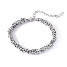 Material: Titanium Steel Fashion Element: Chain Style: Europe and America Silver Chain Link Bracelet In Alloy, Silver Alloy Chain Link Bracelets, Silver Chain Link Alloy Bracelet, Silver Metal Chain Bracelet, Tarnish Resistant, Silver Metal Chain Bracelet Tarnish Resistant, Silver Tarnish-resistant Metal Charm Bracelet, Modern Metal Charm Bracelet Tarnish Resistant, Modern Silver Charm Bracelet Tarnish Resistant, Modern Stainless Steel Silver Charm Bracelet