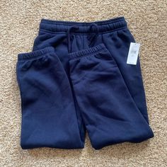 Nwt Gap Navy Jogging Pants. Size Small Gap Cotton Bottoms For Winter, Navy Bottoms With Pockets For Winter, Winter Navy Bottoms With Pockets, Casual Gap Joggers With Pockets, Gap Blue Bottoms With Elastic Waistband, Gap Blue Pants With Pockets, Blue Gap Pants With Pockets, Gap Blue Bottoms With Pockets, Blue Gap Bottoms With Pockets