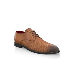 are handcrafted by individual order. Upper material is made by leather. Insole and lining materials - leather. Your new shoes will be handcrafted especially for you and delivered for free to your home or office in 1-2 weeks. Included option for free return and remake if the shoes do not fit.Only now all this is available at an exclusive price of $255.00.Proceed with you order now. Luxury Leather Plain Toe Lace-up Shoes, Luxury Leather Lace-up Shoes With Plain Toe, Luxury Leather Dress Shoes With Round Toe, Luxury Leather Lace-up Shoes With Leather Lining, Luxury Leather Dress Shoes For Galas, Luxury Leather Shoes With Textured Sole And Almond Toe, Designer Leather Dress Shoes With Leather Lining, Luxury Brown Dress Shoes With Textured Sole, Luxury Almond Toe Leather Dress Shoes