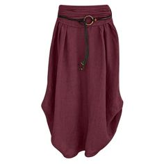 Pntutb Womens Skirt Clearance,Summer Women's Fashion Casual Solid Loose Sashes Mid-Calf Cotton Linen Skirt PRODUCT FEATURES: Skin Friendly Fabric: Made of cotton fabric combine with Polyester, very soft, smooth, low-friction performance, elastic, sweat-absorbent, breathable and comfortable, provides maximum comfort and protection during every pose and movement. Versatile Shorts: The athletic shorts/Pants can pair with casual wear, sportswear, vests, T-shirts and shirts; Perfect for running, yoga Womens Long Skirt, Long Flowy Skirt, Tea Length Skirt, Mid Calf Skirt, Grandma Fashion, Navy Blue Skirt, High Waisted Pleated Skirt, Loose Maxi Dress, Long Skirts For Women