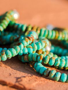 Turquoise Rondelle Hand-strung Beaded Bracelets, Hand-strung Turquoise Heishi Beads Necklace, Southwestern Turquoise Beaded Bracelets With Spacer Beads, Southwestern Turquoise Beaded Bracelets With Large Beads, Southwestern Turquoise Hand-strung Beaded Bracelet, Stacking Bracelets, Market Price, American Turquoise, Ladies Tops