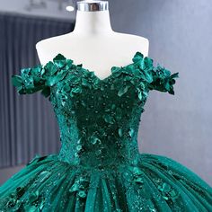 Blue Ball Gown Quinceañera Dress – TulleLux Bridal Crowns & Accessories Dark Green Quinceanera Dresses, Quinceanera Dresses Green, Green Ball Gown, Green Quinceanera Dresses, Sequin Ball Gown, White Quinceanera Dresses, Purple Quinceanera Dresses, Black Quinceanera Dresses, Mermaid Prom Dresses Lace