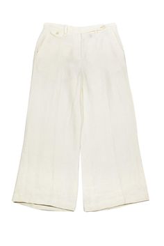 Current Boutique-Theory - White Wide Leg Pants Sz 2 White Wide Leg Pants, Pocket Belt, Linen Pants, Front Zipper, Leg Pants, Bermuda Shorts, Wide Leg Pants, Casual Pants, Wide Leg