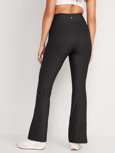 hidden front pocket go-dry wicks moisture extra high waist is 1" higher than standard high rise sits above belly button fitted hip and thigh hits below ankle 31 1/2" regular inseam 29 1/2" petite inseam 35 1/2" tall inseam models are approx.  5'9" and wear sizes s (4), l (12), and xl (18)machine wash according to the care instruction label polyester 77% spandex 23% Fashion Capsule Wardrobe, Flared Leggings, Compression Pants, Fashion Capsule, Leggings For Women, Flare Leggings, Clothes To Buy, Petite Size, Shopping Trip