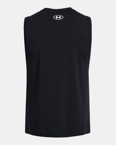 the undershirt is black and has a white logo on the chest, while it sits