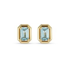 Birthstone Emerald Cut Bonbon Studs – STONE AND STRAND Pink Topaz, Topaz Stone, Pearl Gemstone, Silver Pieces, Buying Jewelry, White Topaz, Solid Yellow, Emerald Cut, Zodiac Sign