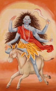 The Nine Forms of the Hindu Goddess Durga: Kalaratri Mother Kali, Kali Mata, Aadi Shakti