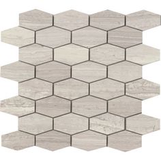 a white and grey hexagonal tile pattern on a white background with gray lines