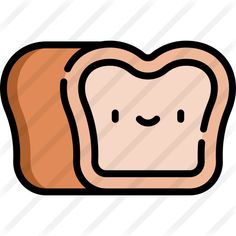 a toasted bread with a smile on it