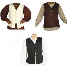 Modify mens vest for poor men and boys (or purchase)  ADULT MEN MALE RENAISSANCE PEASANT PIRATE MEDIEVAL BUCCANEER PRINCE COSTUME VEST #AmericanCostumes #Vest Medieval Clothing Male Peasant, Renesance Fair, Medieval Clothing Male, Peasant Clothing, Medieval Outfit, Ren Faire Costume, Prince Costume, Theater Costumes, Fair Outfits