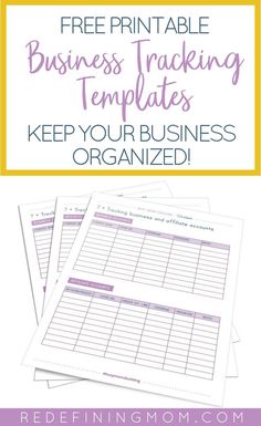 free printable business tracking templates to keep your business organized