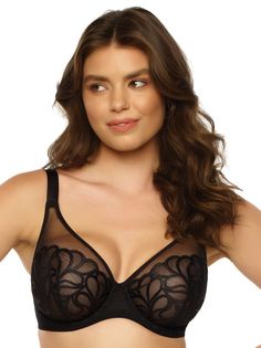 This bra is a knockout! Delicate yet supportive this unlined bra has wow factor all over it from its elegant embroidered cup design to it's perfect clean neckline for everyday wear. Another instant classic from Felina! ***Our sizing is specific to our brand, please refer to our Bra Measurement Guide before purchasing. Bra Size Calculator, Fashion Bra, Bra Measurements, Busty Fashion, Lace Bandeau, Minimiser Bra, Unlined Bra, Lingerie For Women, Female Human