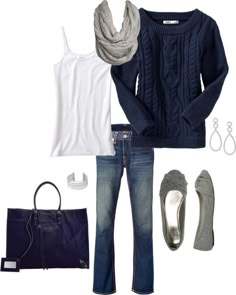 "Early Winter" by katiejeanne ❤ liked on Polyvore Looks Jeans, Mode Tips, Vogue Knitting, Skirt Maxi, Mode Inspiration, Looks Style, Inspired Outfits, My Dream Closet, Outfit Casual