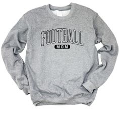 Looking for a cute versatile top to wear this summer? Make sure to grab one of our Football Mom Block Sweatshirts! This soft and comfortable shirt is the perfect top for any outfit. It can be paired with biker shorts, Jeans, or the classic stay at home sweats! The bright color adds a pop of summer to any outfit. This sweatshirt is true-to-size, so be sure to order your regular size! If you are looking for a more oversized look, make sure to size up. Comfortable Sports Tops For Fall, Athletic Heather Tops With Letter Print For College, Athletic Heather Letter Print Top For College, Athletic Heather College Top With Letter Print, College Athletic Heather Top With Letter Print, Casual Athletic Heather Tops For Fall, Casual Tops In Athletic Heather For Fall, Casual Athletic Heather Pre-shrunk Top, Casual Pre-shrunk Athletic Heather Top