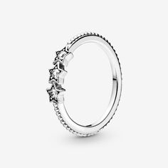 Celestial Stars Ring | Sterling silver | Pandora US Pandora Celestial, Rose Gold Crystal Ring, Cer Nocturn, Stars Ring, Rings Pandora, Celestial Stars, Bracelet Pandora, Rose Gold Crystal, Pandora Rings