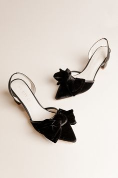 Eloise Black Bow Heel-Adult Ivy City Co, Stretch Strap, Black Velvet Bow, Girls Holiday Dresses, City Woman, Bow Heels, Bow Shoes, Mens Accessories Jewelry, Shoe Gifts