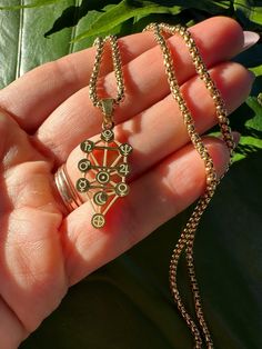 This sacred geometry necklace honors the Tree of Life. This geometric necklace is a sacred symbol in various mystical traditions. It usually consists of 10 nodes symbolizing different archetypes and 22 lines connecting the nodes. The nodes from top to bottom represent crown, wisdom, intelligence, mercy, judgement, beauty, triumph, glory, foundation & kingdom. (Please see image #4 for the location of each node.) Description: This listing is for ONE (1) Tree of Life Sacred Geometry Necklace. Penda Sacred Geometry Jewelry, Gold Tree, Egyptian Jewelry, Sacred Symbols, The Tree Of Life, Tree Of Life Necklace, Geometric Necklace, Sacred Geometry, Rose Buds