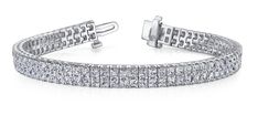 Diamond Tennis Bracelet For Wedding, Formal Rectangular Diamond Tennis Bracelet, Rectangular Diamond Bracelet For Anniversary, Rectangular Diamond Cut Bracelet For Wedding, Rectangular Diamond Cut Wedding Bracelet, Elegant Princess Cut Tennis Bracelet For Formal Occasions, Wedding Diamond Bracelet With Rectangular Diamond Accents, Rectangular Diamond Accent Bracelet For Wedding, Wedding Diamond Bracelet With Rectangular Accents