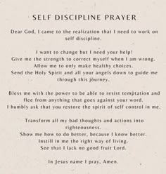 a poem written in black and white with the words self disliping prayer