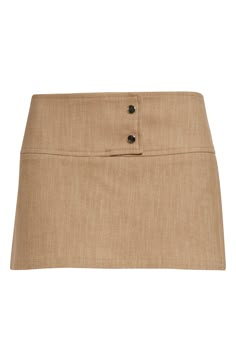 The Spanish designer draws inspiration from the low-slung silhouettes of Y2K for this twill micromini skort designed with an ultrawide waistband. Front snap closure 63% recycled cotton, 27% recycled polyester, 8% viscose, 2% elastane Hand wash, line dry Made in Spain Designer Clothing Fitted Skort With Belt Loops For Work, Modern Fitted Short Skort, Modern Fitted Short Length Skort, Chic Beige Cotton Skort, Classic Fitted Mini Skirt With Belt Loops, Fitted Short Skort With Belt Loops, Beige Fitted Short Skort, Fitted Beige Short Skort, Matcha Morning