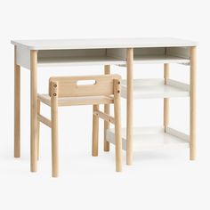 two children's desks with one sitting on the other