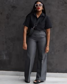 Nthambe (@nthambe633) • Instagram photos and videos Offical Style Woman, Plus Size Cocktail Outfit Ideas, Outfits To Wear As A Teacher, How To Style Formal Pants, Outfits For Black Women Classy, Tomboy Work Outfit, Formal Casual Outfits Women, Monochromatic Outfit Casual, Formal Pants Outfit