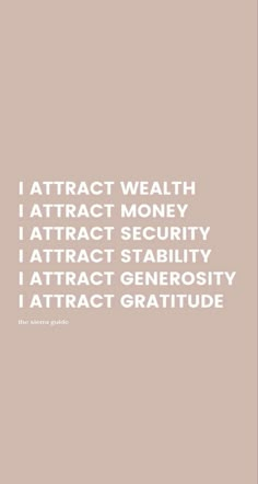 the words attract, attract and attract are written in white on a light brown background